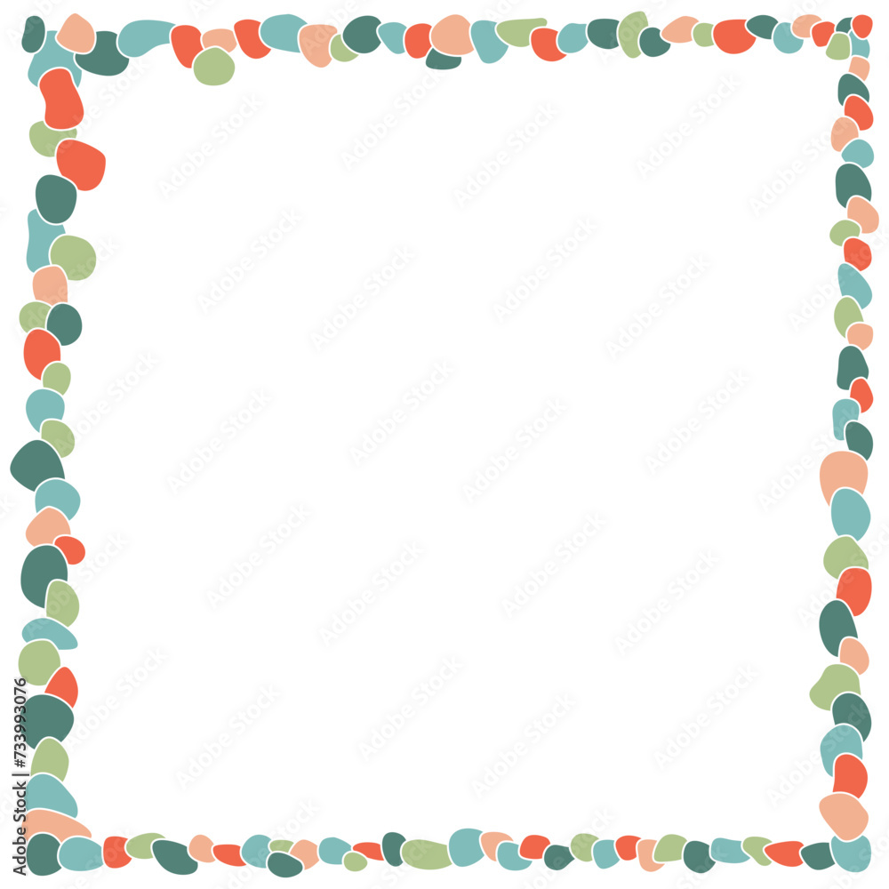 triangle shapes square frame, square design vector illustration with empty space