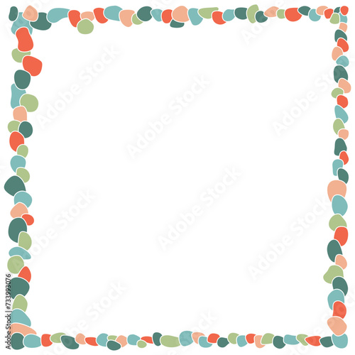 triangle shapes square frame  square design vector illustration with empty space