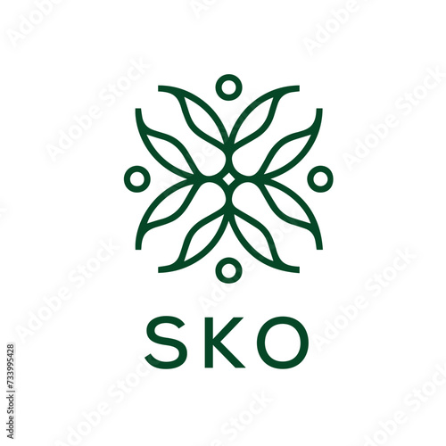 SKO logo design template vector. SKO Business abstract connection vector logo. SKO icon circle logotype. 