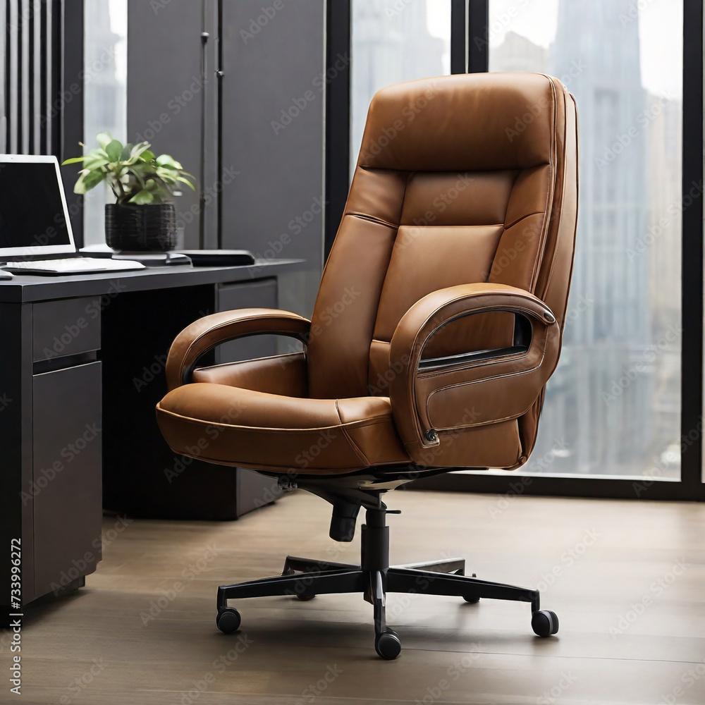 Fototapeta premium Modern leather office chair