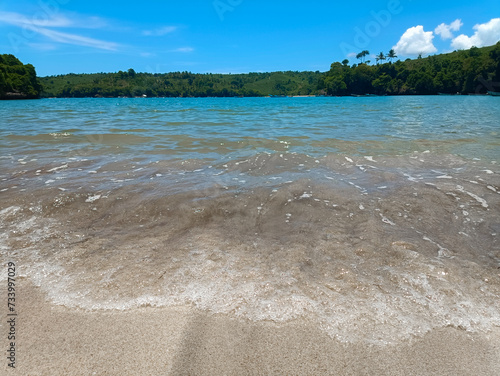 beachview of the waves on the beach beautiful photo