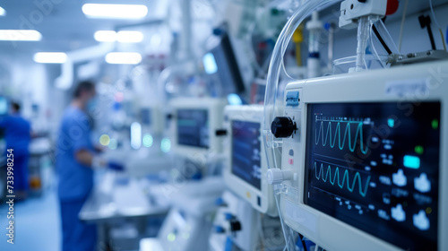 Biomedical engineers testing medical equipment in a lab