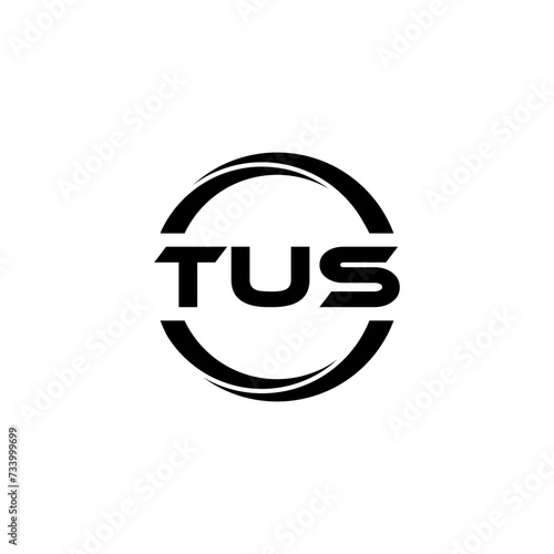 TUS letter logo design with white background in illustrator  cube logo  vector logo  modern alphabet font overlap style. calligraphy designs for logo  Poster  Invitation  etc.