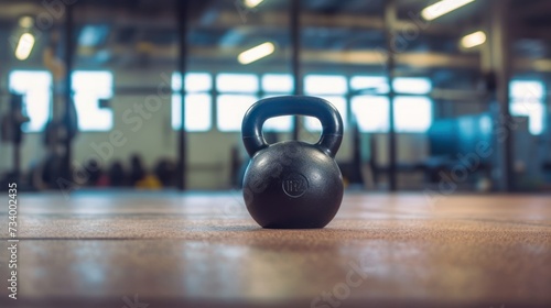 Crossfit kettlebell training in the gym