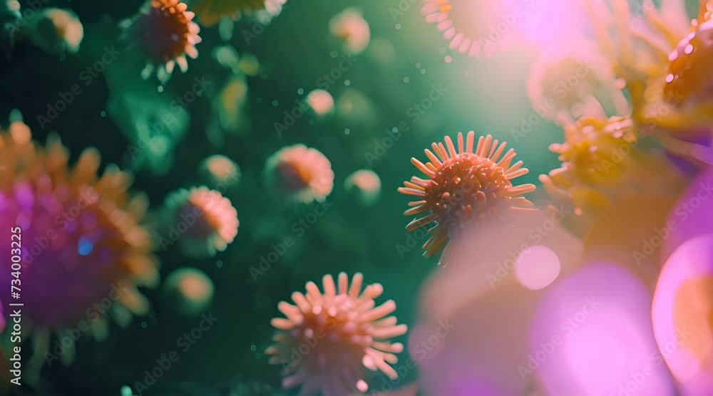 Virus Cells flowing concept. Virus Cells flowing concept.