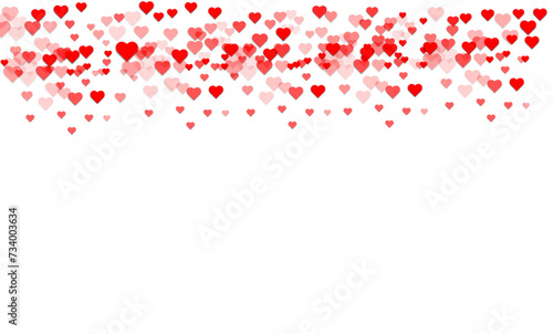Fototapeta Naklejka Na Ścianę i Meble -  Flying heart confetti,valentines day background