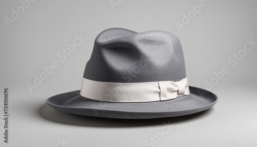 Traditional Grey Hat on Transparent Background, PNG Cutout with Shadow