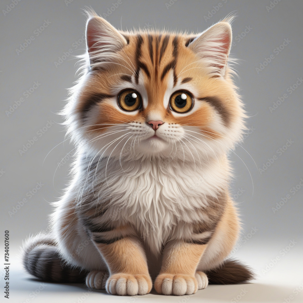 Chubby cat illustration in a beautiful style Chubby cat illustration in a beautiful style