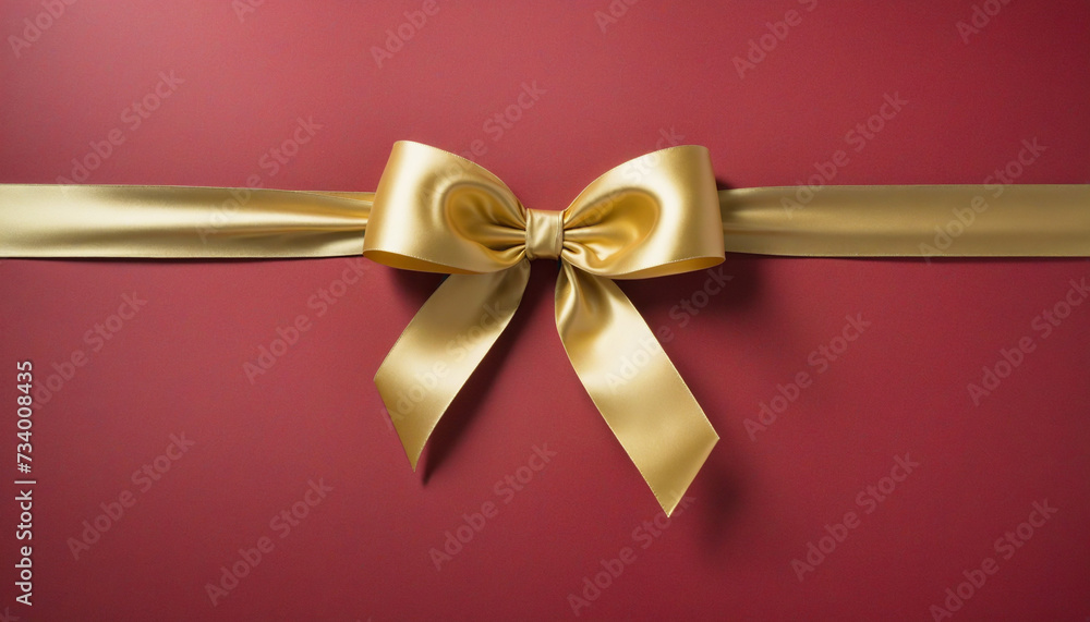 Luxurious red backdrop with a stunning golden ribbon on the top Luxurious red backdrop with a stunning golden ribbon on the top