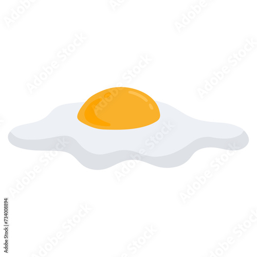 sunny side up. fried egg illustration
