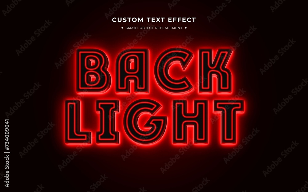 Red Neon Text Effect