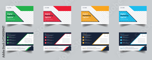 Modern Creative Corporate Post Card Template, Vector Template for Opening Invitation Editable, Professional Business Postcard Design, Event Card Design, Invitation Design, Direct Mail EDDM Template