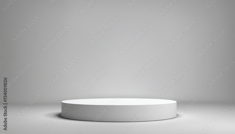 Fototapeta premium Display stand for showcasing products with a festive Christmas backdrop