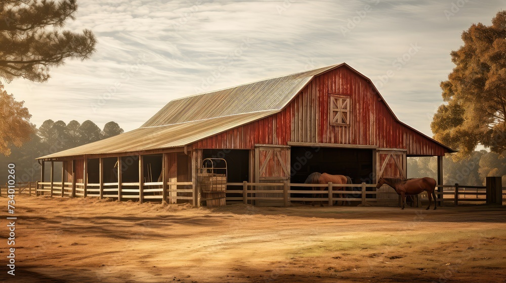equestrian horse farm barn equestrian horse farm barn