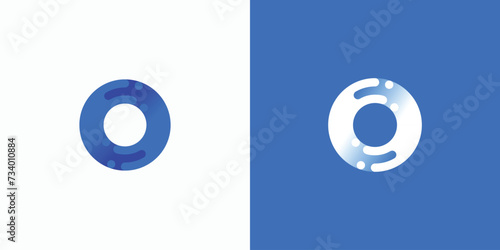 Rotating technology circle shape vector logo design.