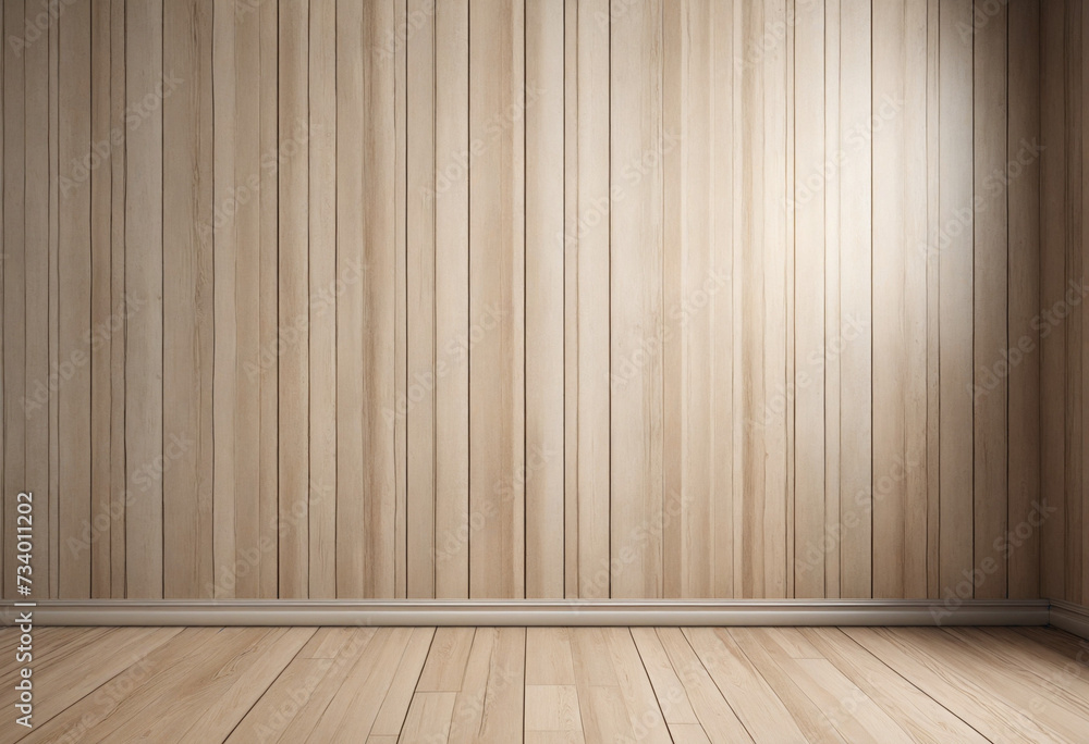 Blinding sunlight on wooden floor and empty wall Blinding sunlight on wooden floor and empty wall