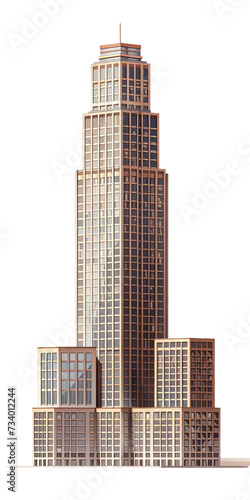 Skyscraper, PNG image, transparent background.