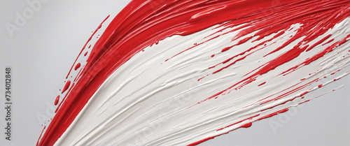 Monaco flag with painted brush stroke texture on clear background