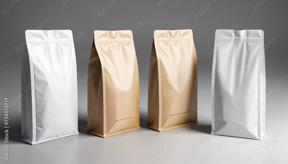 White Stand-Up Pouches Set White Stand-Up Pouches Set