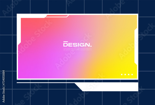 Futuristic pop up interface illustration. Video overlay element.