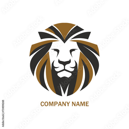 lion head logo vector design 