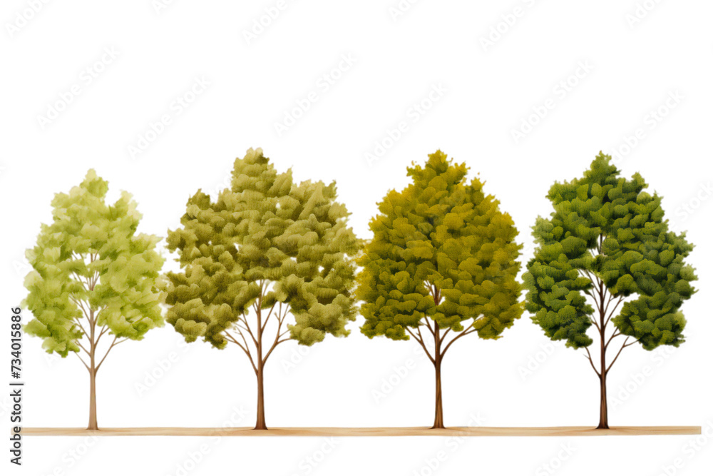 Obraz premium set of trees transparent background 