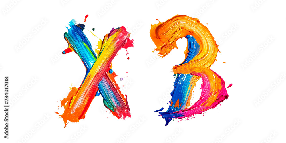 XB Is Russian Orthodox Easter Symbol Made From Multicolored Paint On xb-is-russian-orthodox-easter-symbol-made-from-multicolored-paint-on