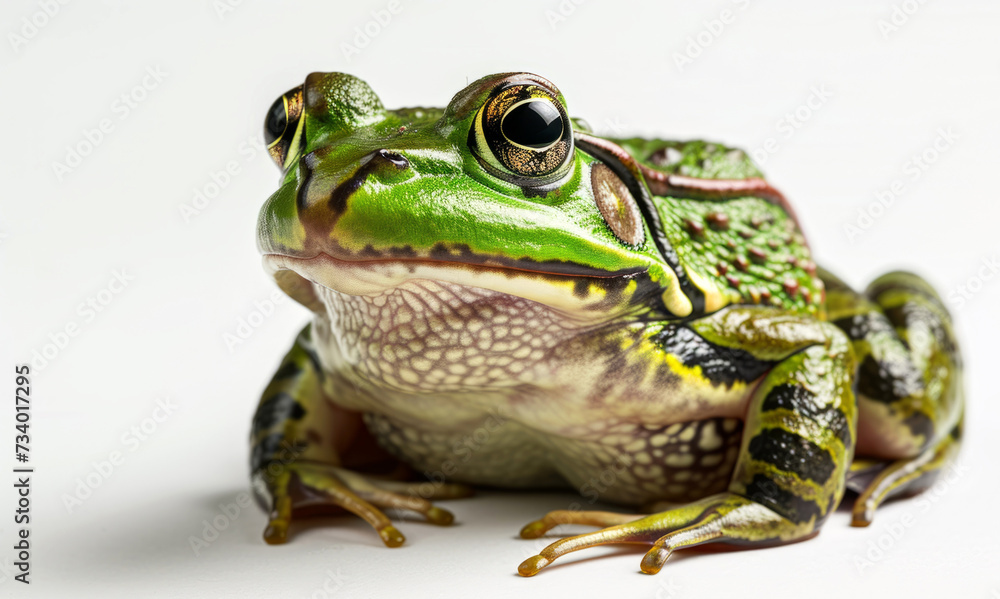 Green Frog on white background. Green Frog on white background.