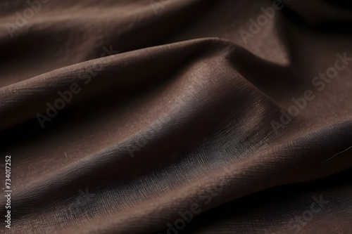 Dark brown fabric texture material fabric background Generative AI
,