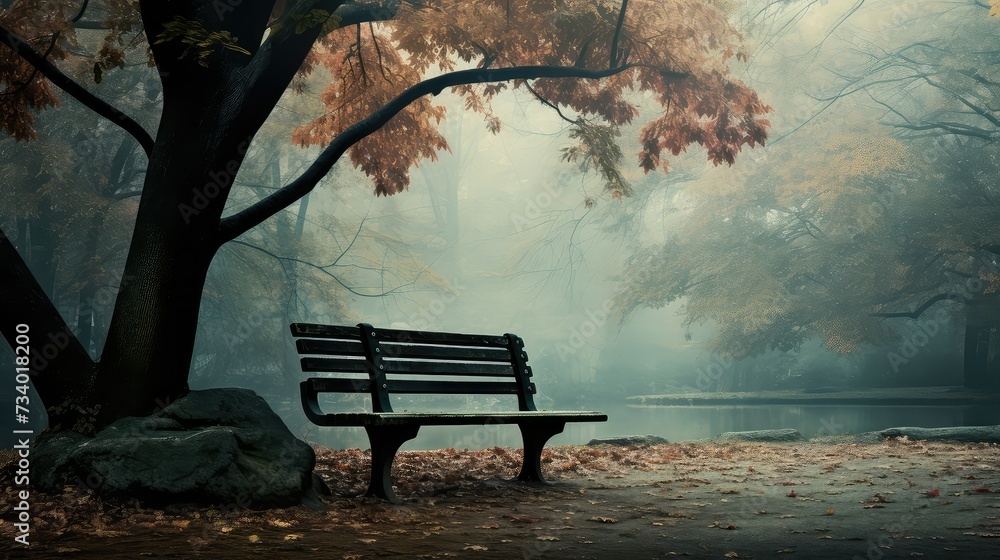 solitude park bench sad