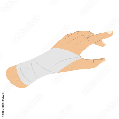 3D Isometric Flat Vector Illustration of First Aid For Trauma, Emergency Help. Item 4
