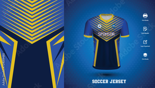 Soccer jersey design for sublimation or sports tshirt design for cricket football
