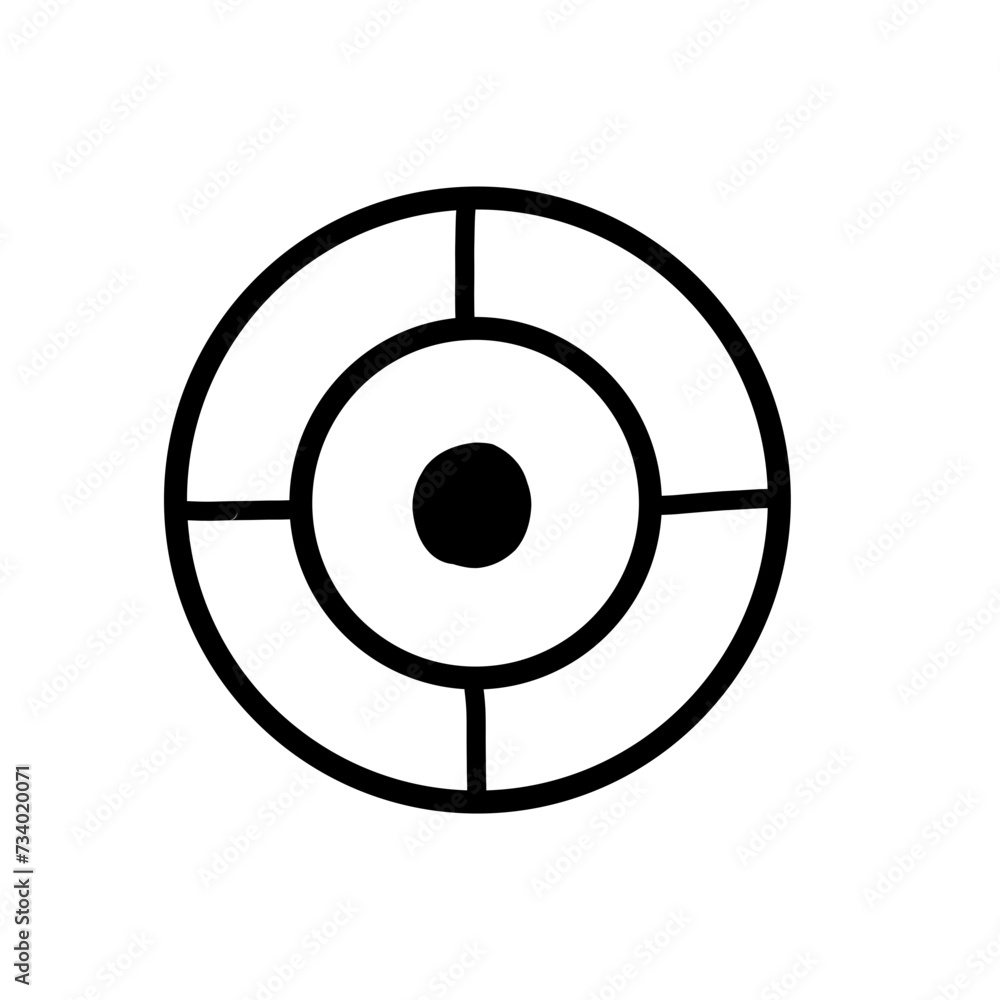 Hand drawn circle line sketch Hand drawn circle line sketch
