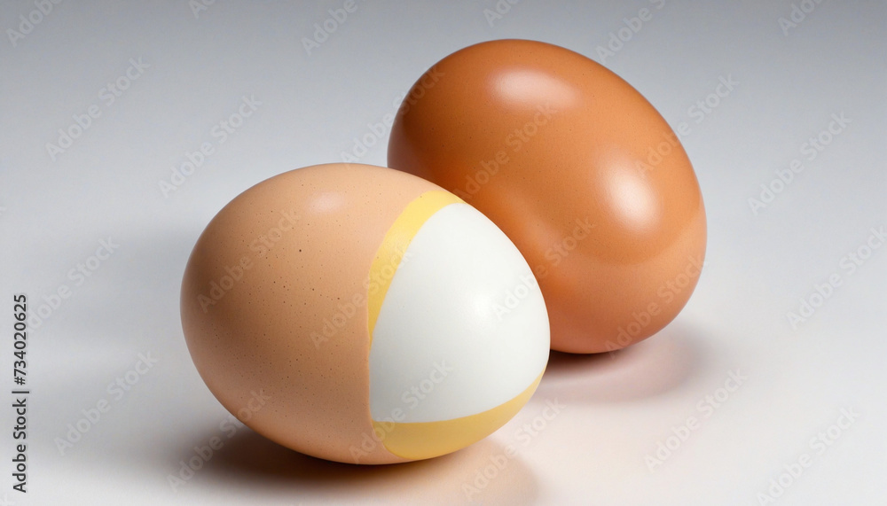 Place egg on a blank white surface Place egg on a blank white surface