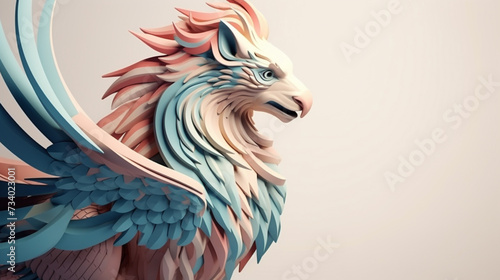 Gryphon or Griffin chimera animal abstract