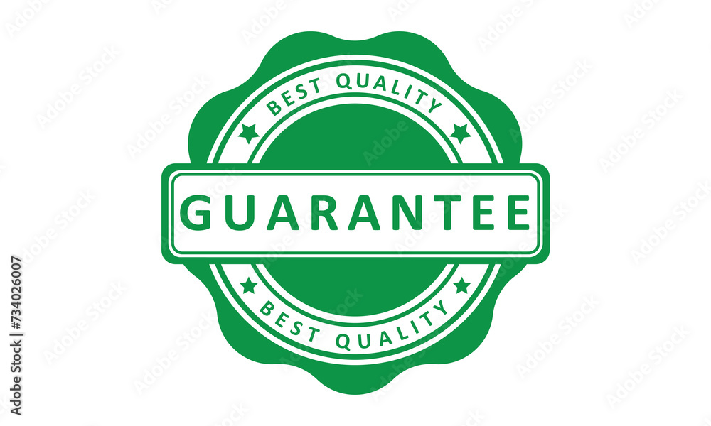Guarantee stamp logo with transparent png and vector file Stock Vector