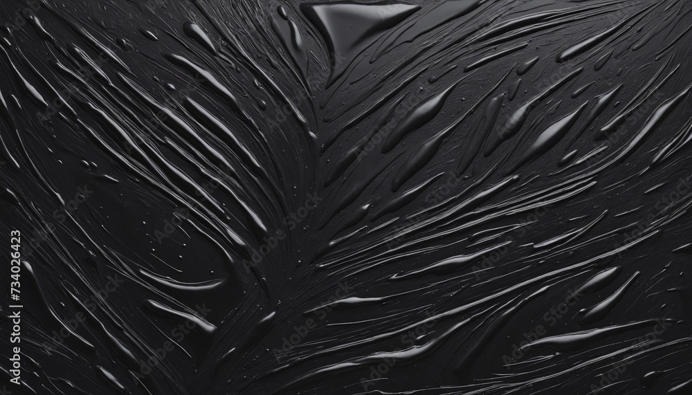 Obraz premium Black hand-painted paint block texture on white background