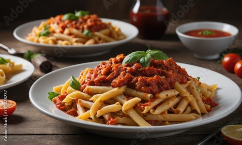 Italian Culinary Marvel: Appetizing Pasta and Sauce Temptation