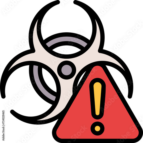 Fabric properties coloured and colorful icon - toxic
