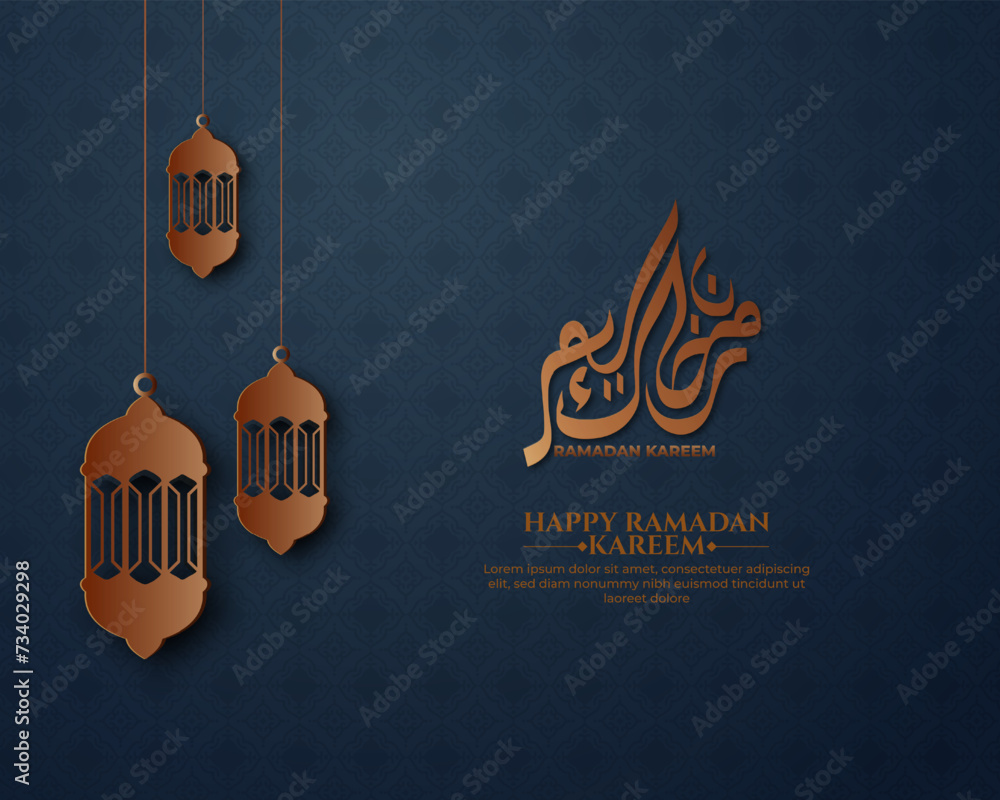 Realistic ramadan background with islamic pattern, lantern, for banner, greeting card Realistic ramadan background with islamic pattern, lantern, for banner, greeting card