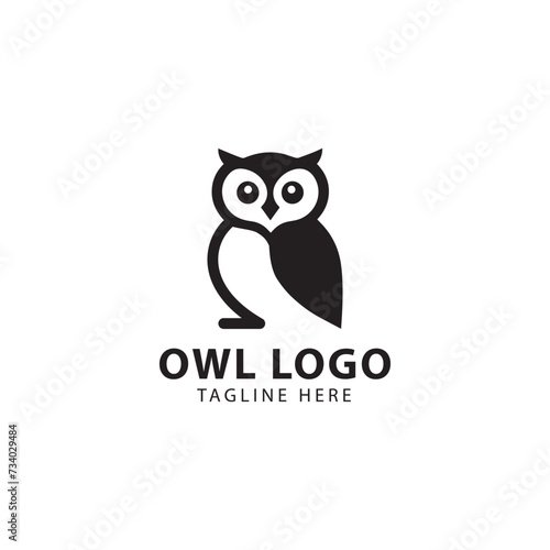 simple and modern owl logo illustration for company, business, community, team, etc
