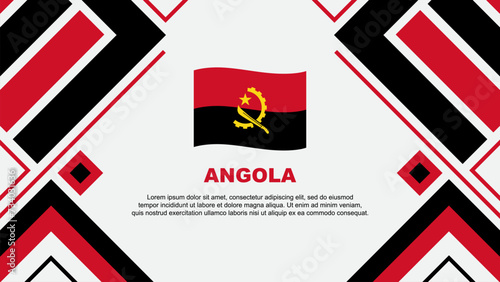 Angola Flag Abstract Background Design Template. Angola Independence Day Banner Wallpaper Vector Illustration. Angola Flag photo