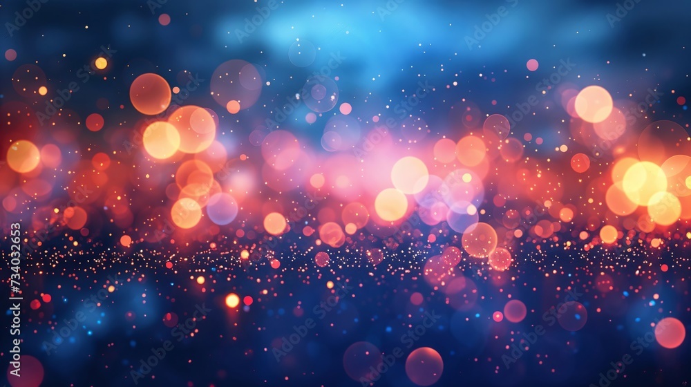 A twilight-inspired bokeh effect artfully merges reds into blues.