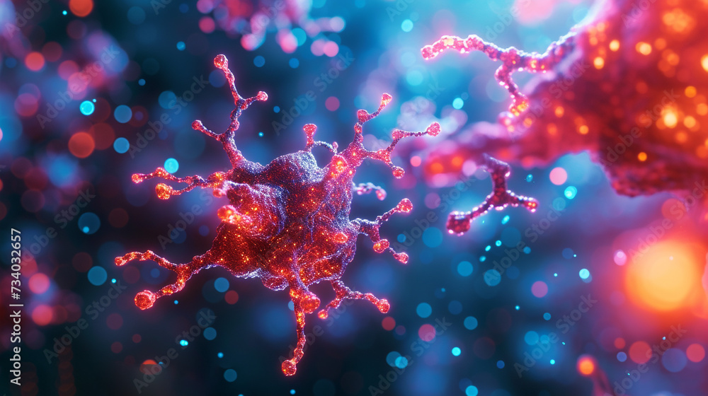 Alzheimer's Disease Cellular Inflammation" is a complex network linking chronic cellular inflammation, hearing loss, and oral inflammation to the onset of Alzheimer's disease. Dangerous human diseases - obrazy, fototapety, plakaty 