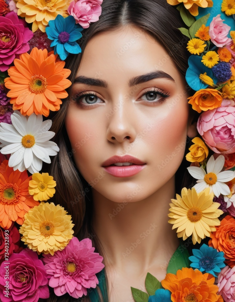 Flower Muse: Graceful Beauty Unveiled in Vibrant Petals Flower Muse: Graceful Beauty Unveiled in Vibrant Petals