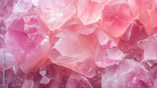 Vivid rose quartz gemstone texture background