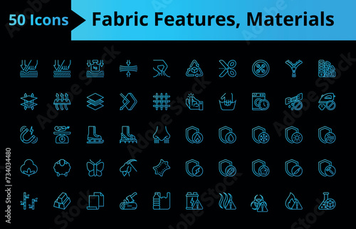 Fabric properties blue color gradient