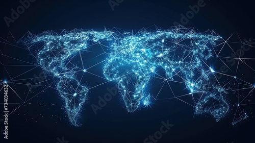 Data transfer and cyber technology  Communication technology Concept. European Global network and connectivity  European Map  Abstract Background.