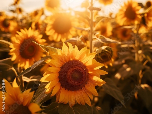 Field of sunflowers