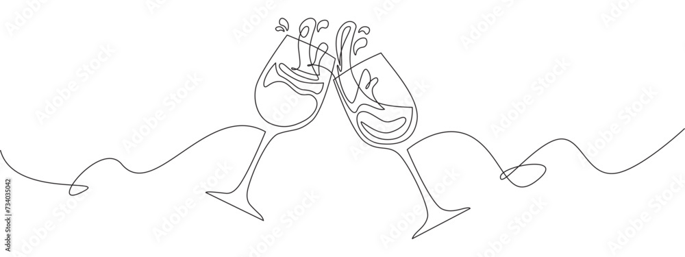 wine glass line art style vector eps 10 wine glass line art style vector eps 10